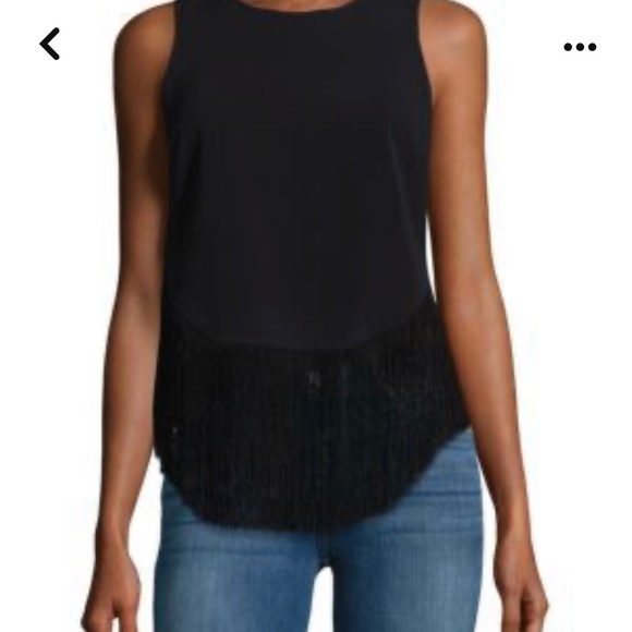 NWT Jonathan Simkhai fringed crepe tank in ice blue - Picture 5 of 5